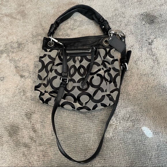 Black & silver Coach handbag - Picture 4 of 7